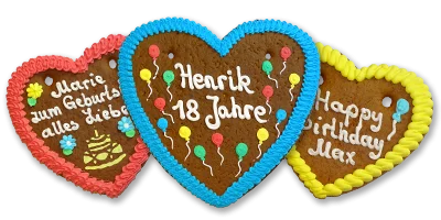 Geburtstags Lebkuchenherzen