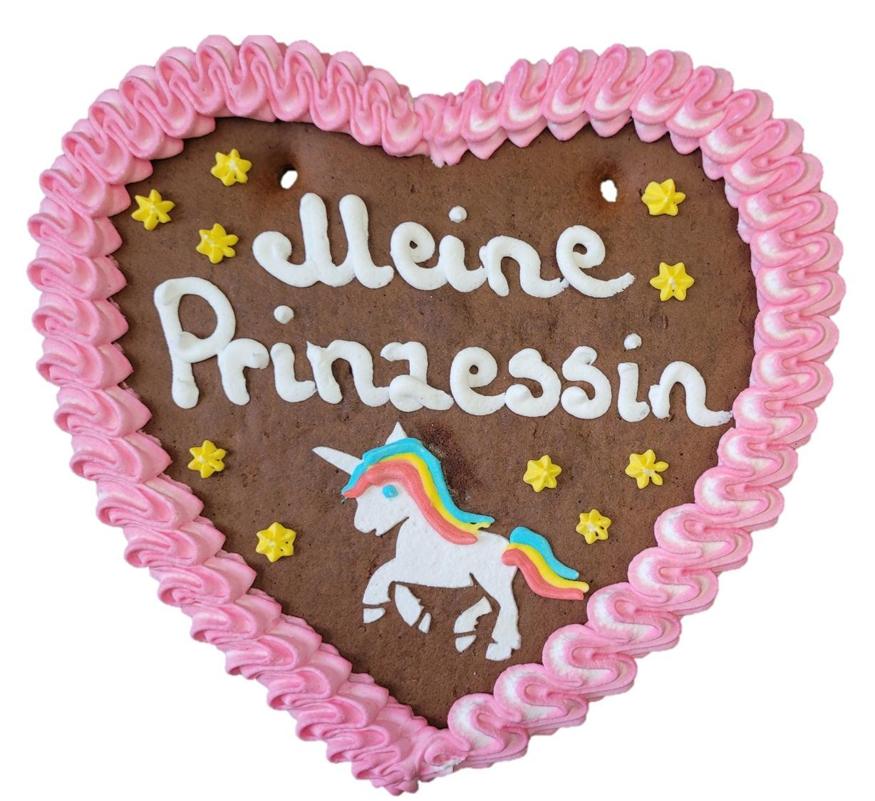 Lebkuchenherz M (24x22cm), Meine Prinzessin - Lebkuchenherz.de