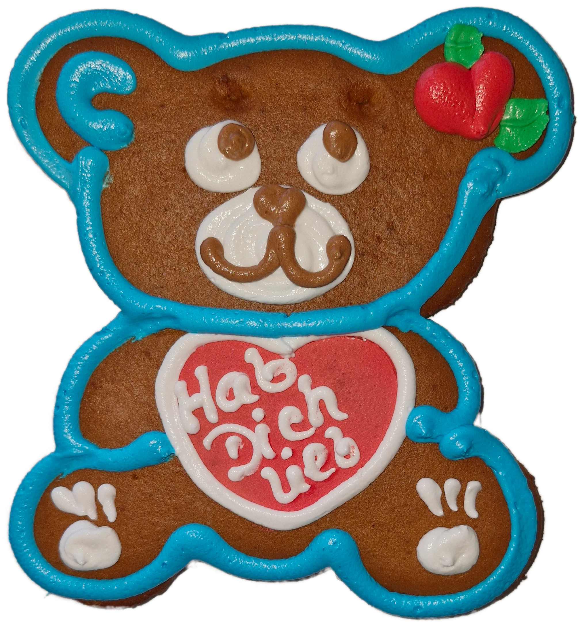 Lebkuchenbär blau