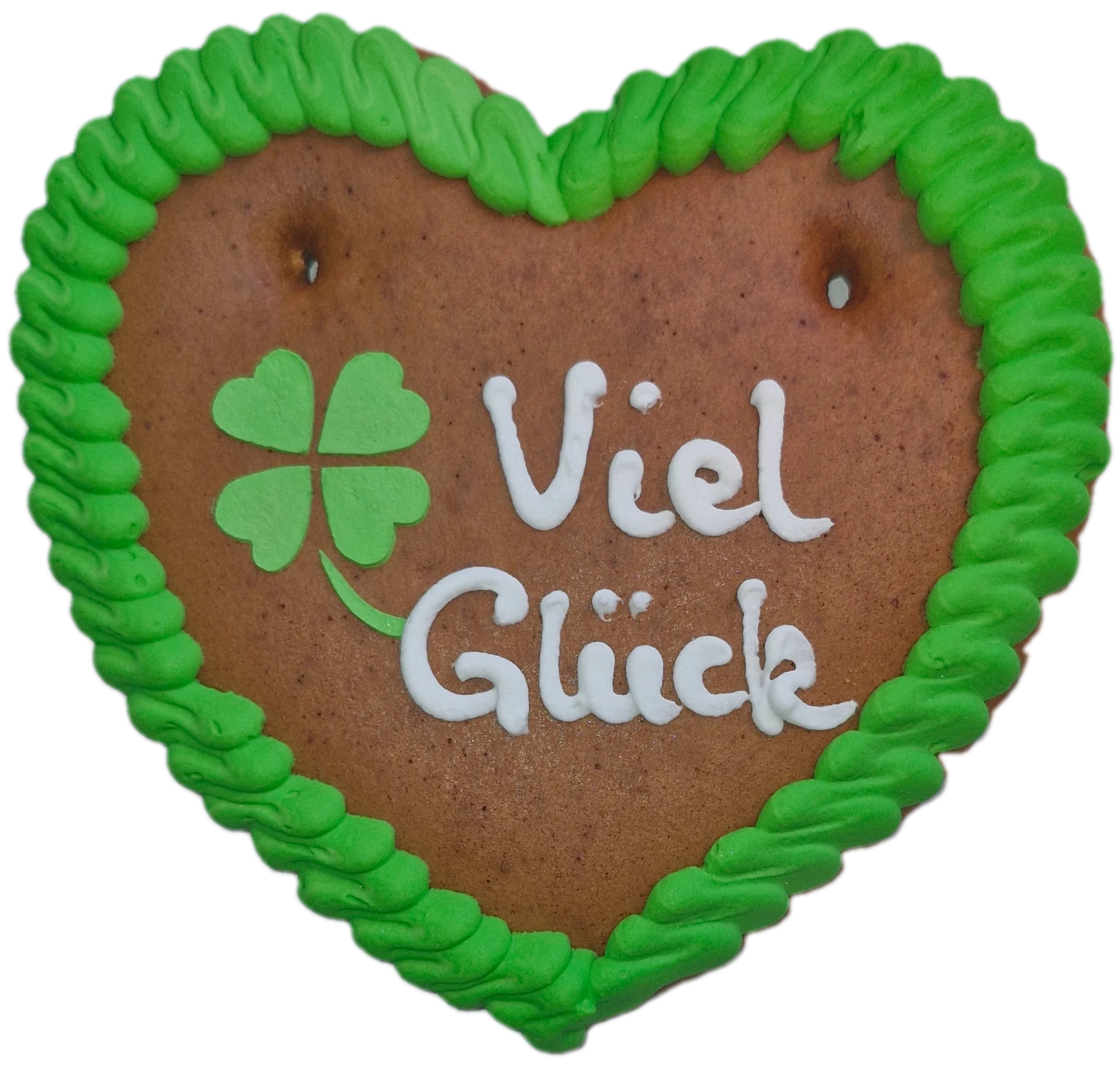 Lebkuchenherz S (17×15 cm) – Viel Glück