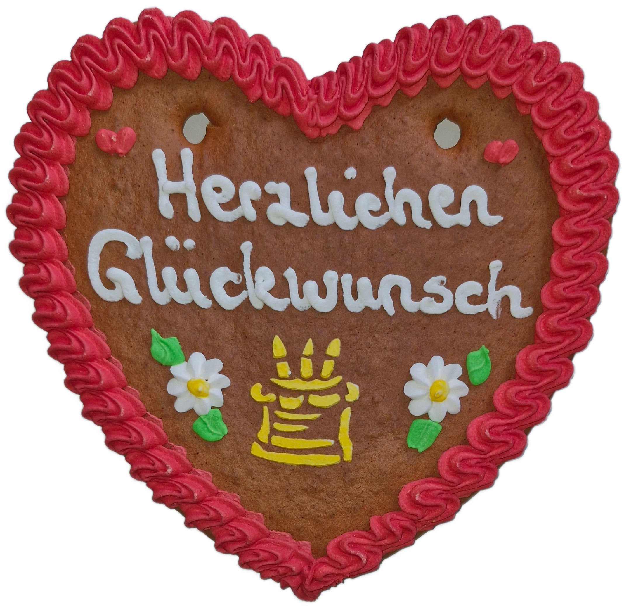 Lebkuchenherz M (24×22 cm) – Herzlichen Glückwunsch