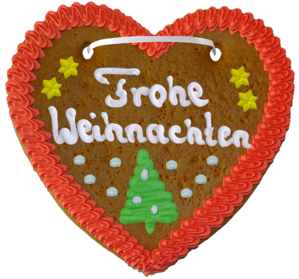 Lebkuchenherz L (27×28 cm) – Frohe Weihnachten