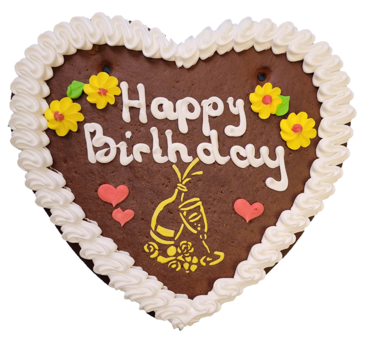 Lebkuchenherz L (27×28 cm) – Happy Birthday