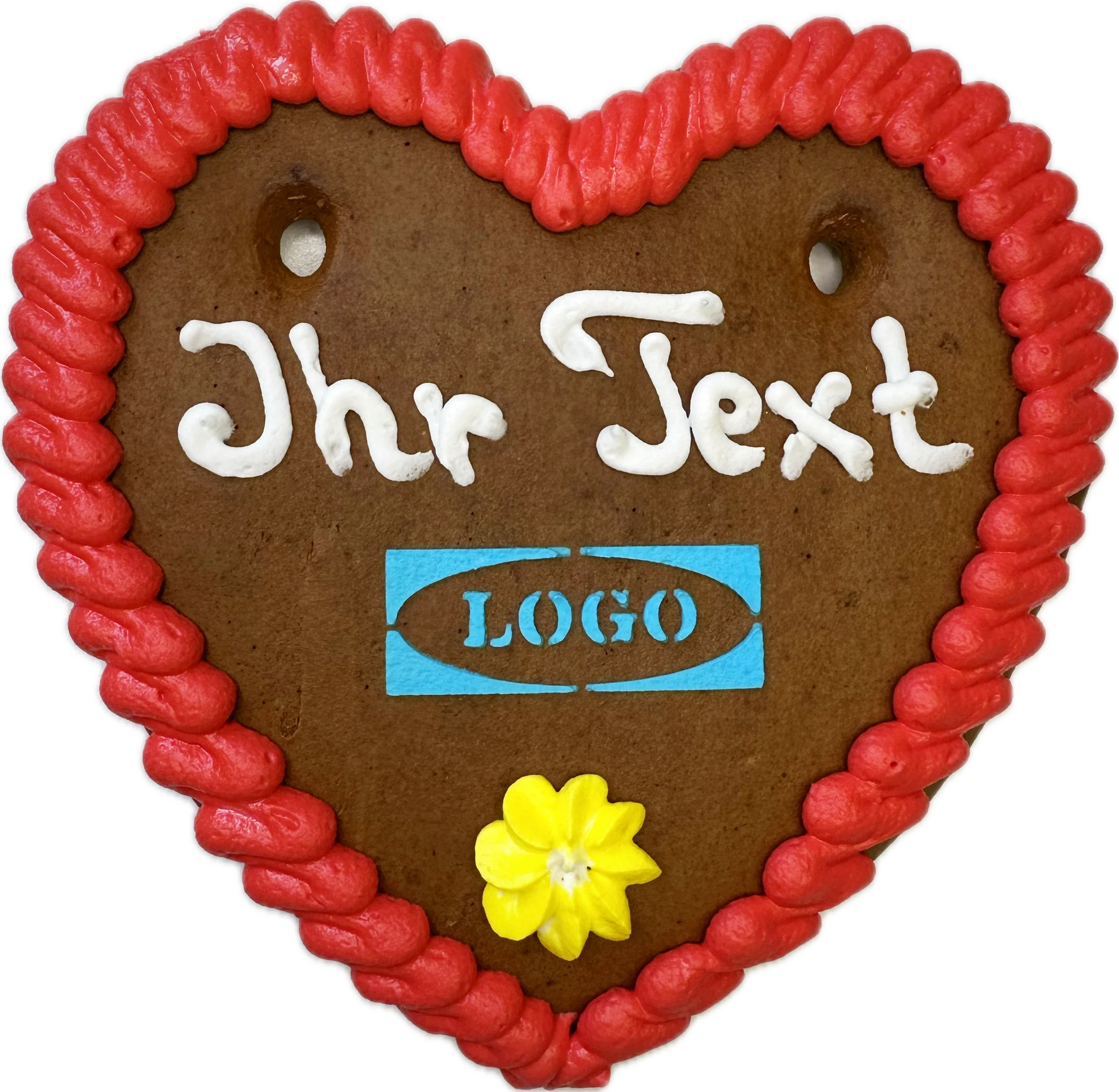 Lebkuchenherzen mit Logo-Druck