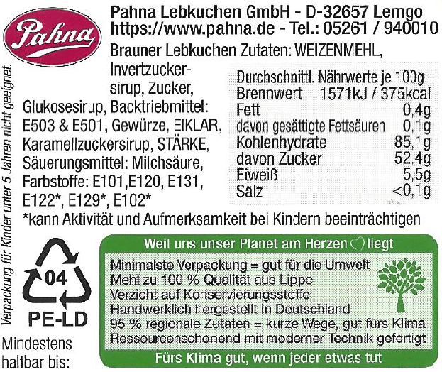 Lebkuchenherz S (17x15cm), Glückspilz