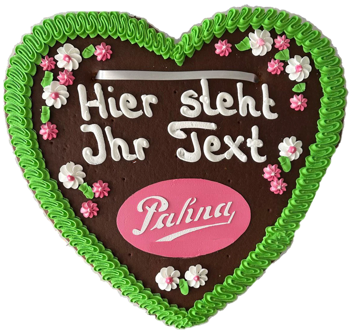 Lebkuchenherz mit Zuckergusslogo