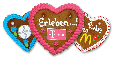 Lebkuchenherzen für Firmenevents